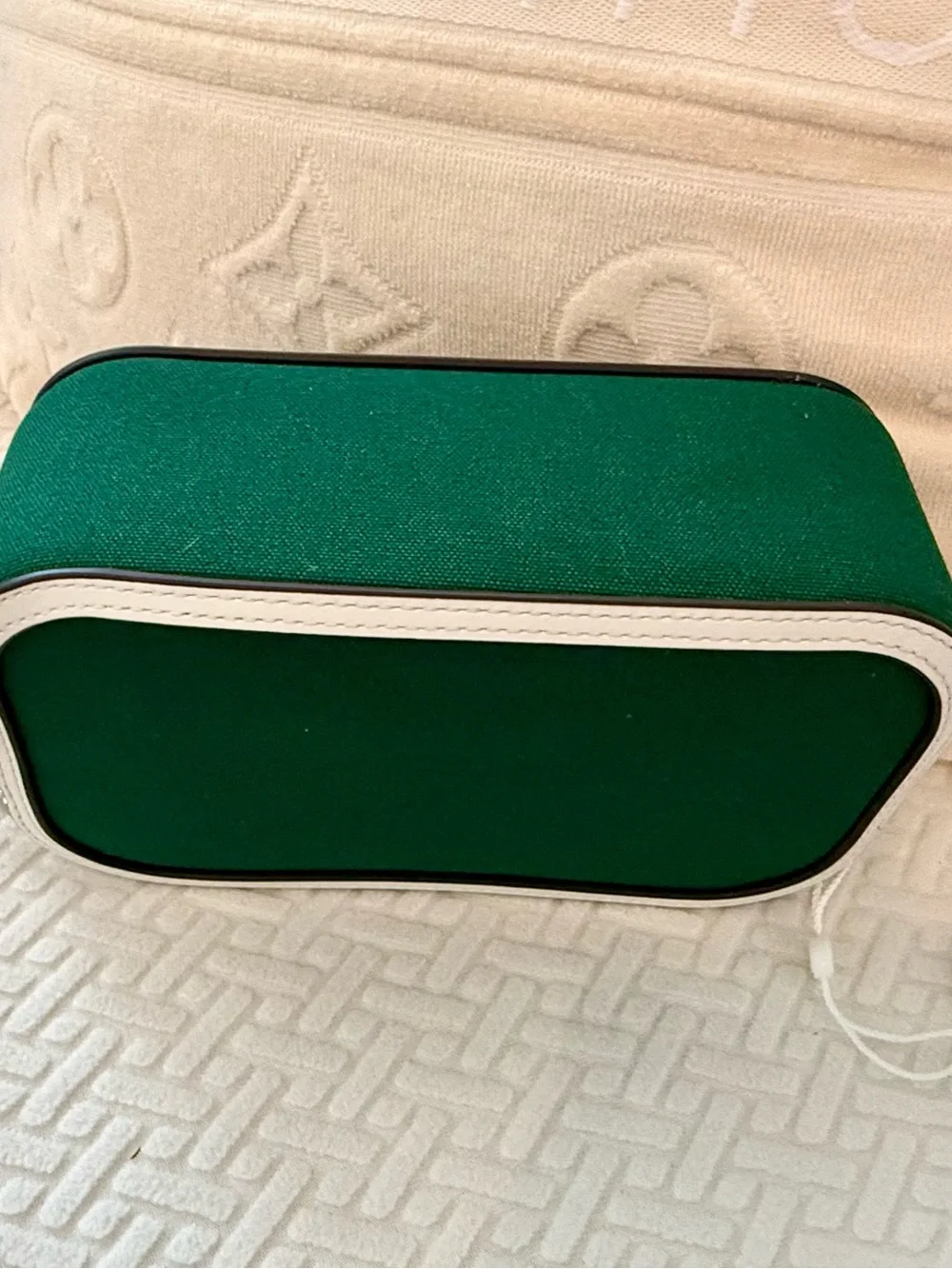 Masters Green and White Crossbody Bag by Tory Burch, and the Masters.